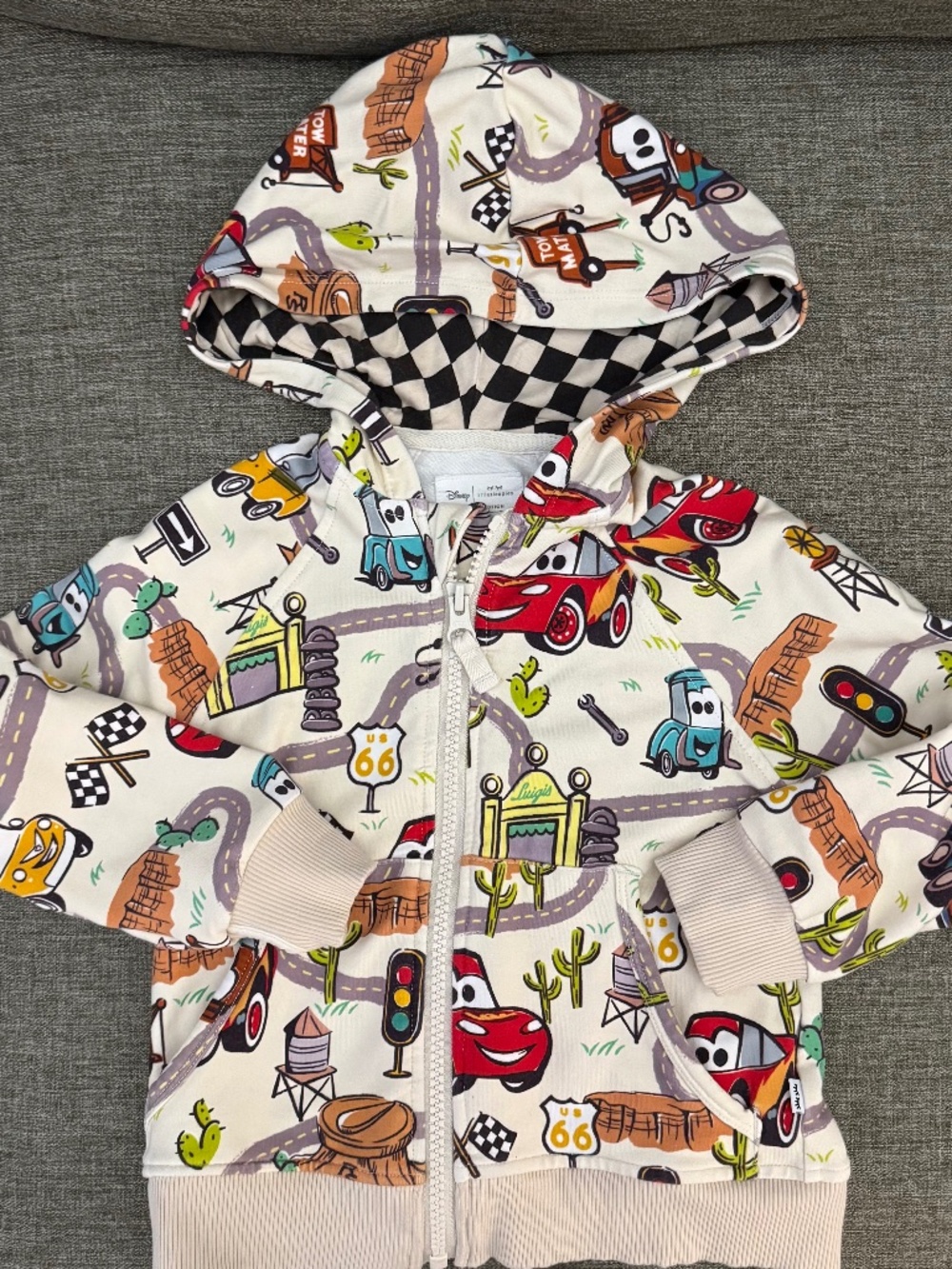 Little Sleepies Radiator Springs Cars Zip Up Hoodie 2T
